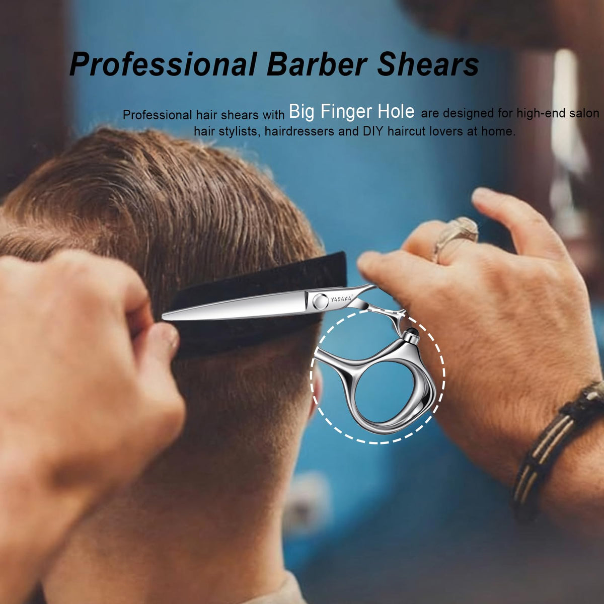 YASAKA hair scissors packaging with included flannelette