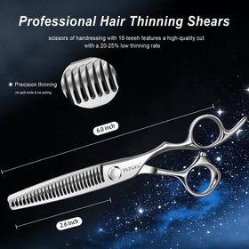 YASAKA hair thinning scissors showing ergonomic handle design