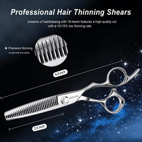 YASAKA hair thinning scissors showing ergonomic handle design
