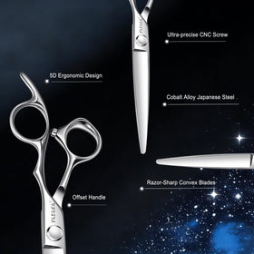YASAKA Professional Hair Cutting Scissors in use during haircut