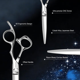 YASAKA scissors in use on medium-length hair