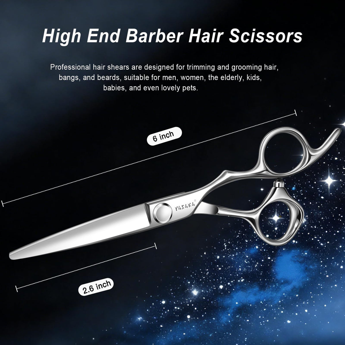 YASAKA scissors showing ergonomic handle design