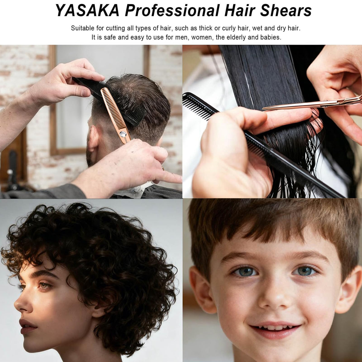 YASAKA thinning shears with included flannelette for maintenance
