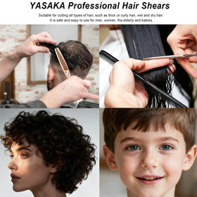 YASAKA thinning shears with included flannelette for maintenance