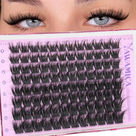 Yawamica Fluffy Lash Clusters 9-15mm front view