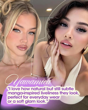 Yawamica Fluffy Manga Lash Clusters with flexible band detail