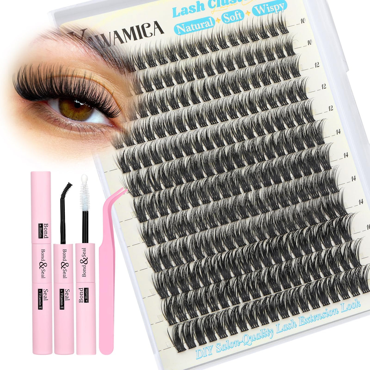 Yawamica Hybrid Lash Clusters Kit packaging front view