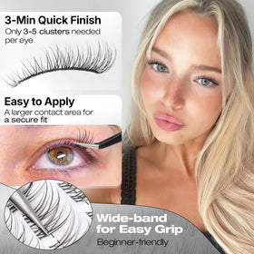 Yawamica lash clusters displayed in packaging