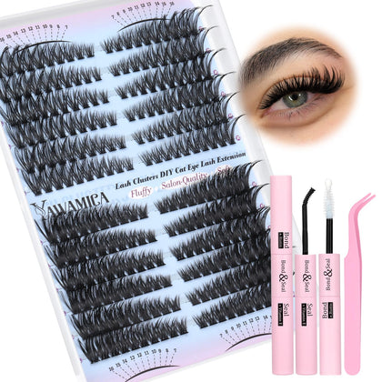 Yawamica Lash Extension Kit 240pcs with various lash clusters