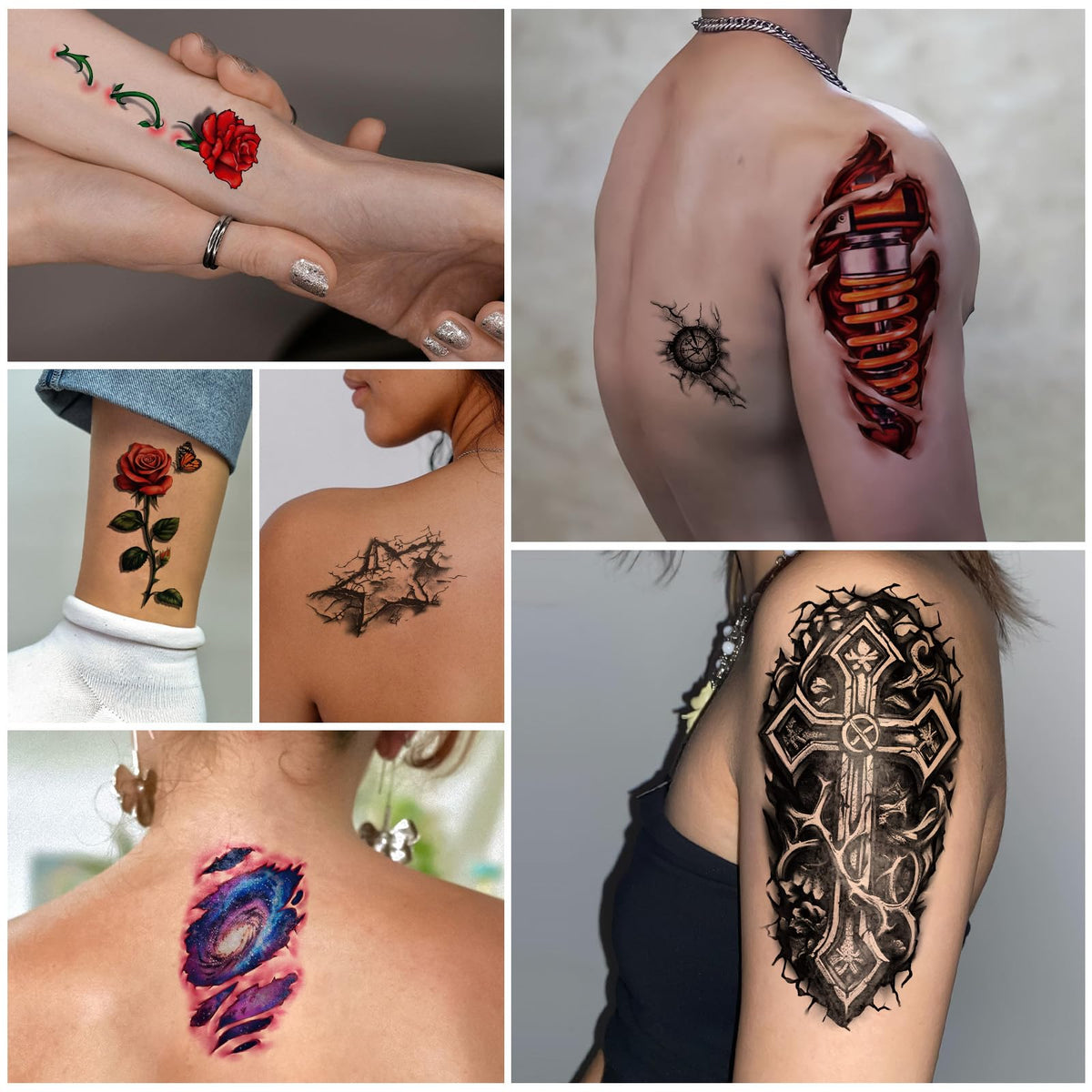 Yazhiji 3D temporary tattoo showcasing a vibrant tiger