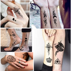 Yazhiji half arm temporary tattoo design example