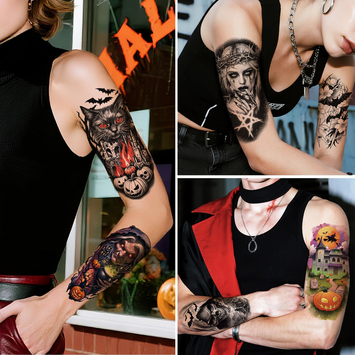 Yazhiji Halloween Temporary Tattoos easy application process