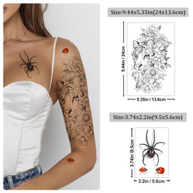 Yazhiji large flower temporary tattoos applied on arm