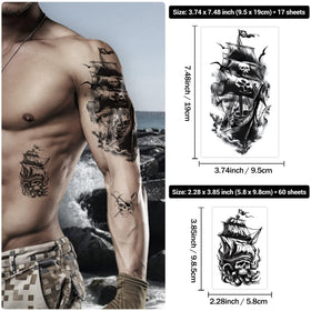 Yazhiji pirate anchor tattoo on skin