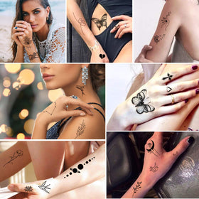 Yazhiji temporary tattoo sheets spread out