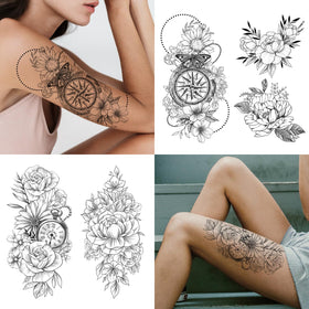 Yazhiji temporary tattoos displayed on a skin surface