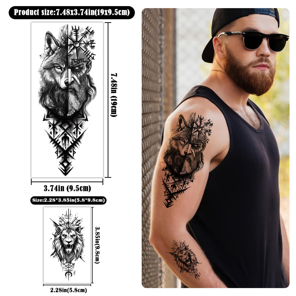 Yazhiji temporary tattoos displayed on a table