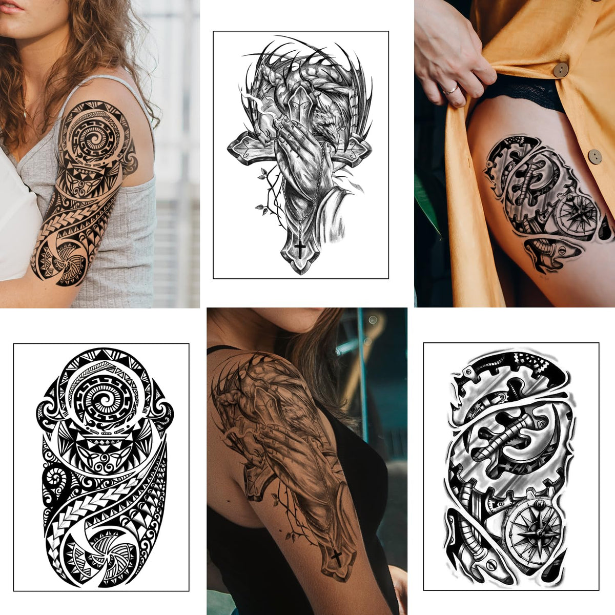 Yazhiji temporary tattoos in packaging with clear film visible
