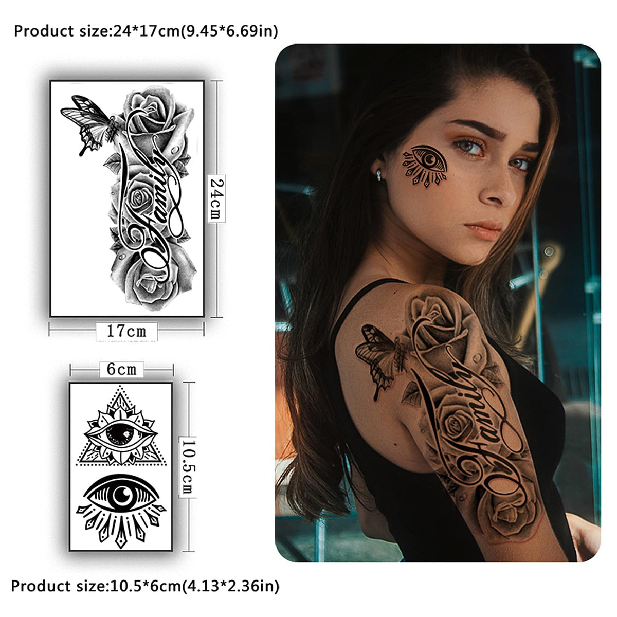 Yazhiji temporary tattoos on display at a party setting