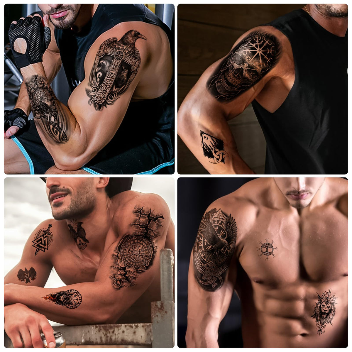 Yazhiji Viking tattoos in packaging with design samples