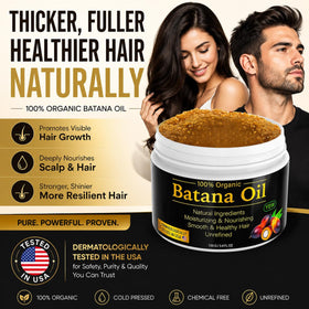 YBW Raw Batana Oil 132g back view showing ingredients