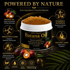 YBW Raw Batana Oil 132g side view with cap