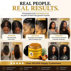 YBW Raw Batana Oil applied to hair