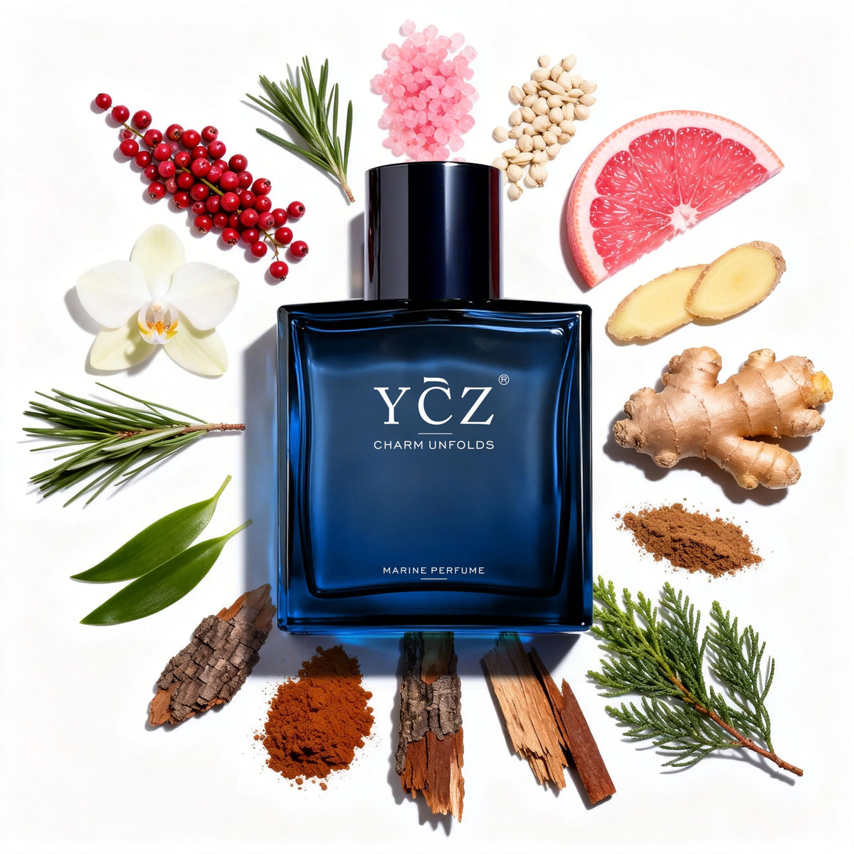 Ycz Midnight Marine Eau De Parfum bottle side view