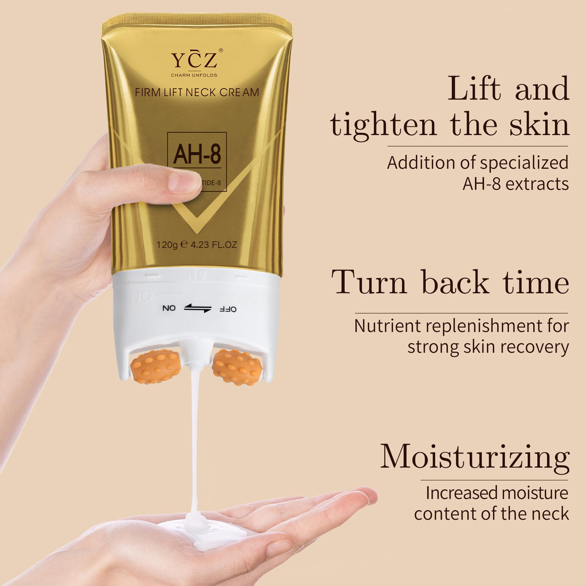 Ycz Neck Cream relaxing massage application