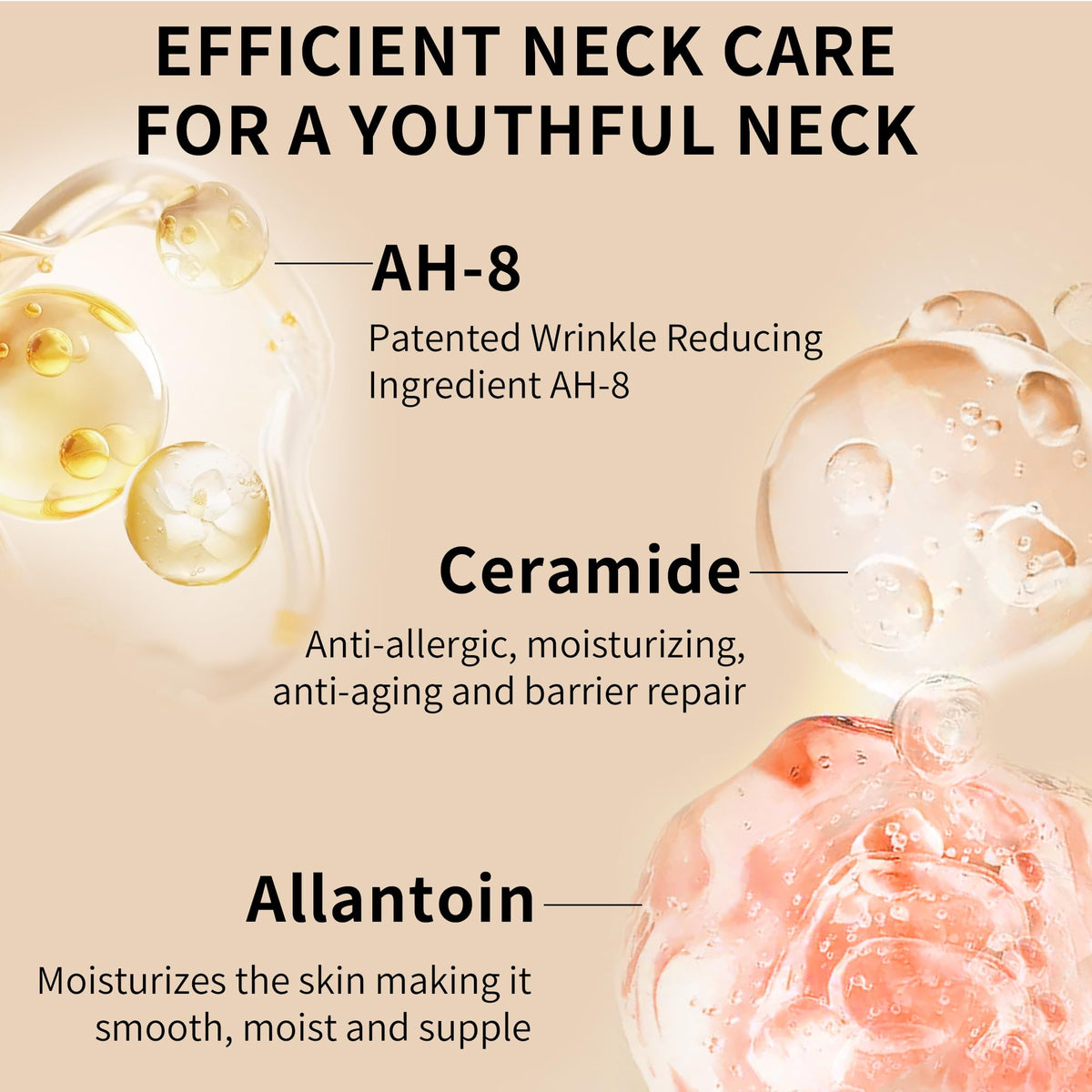 Ycz Neck Cream showing texture on skin
