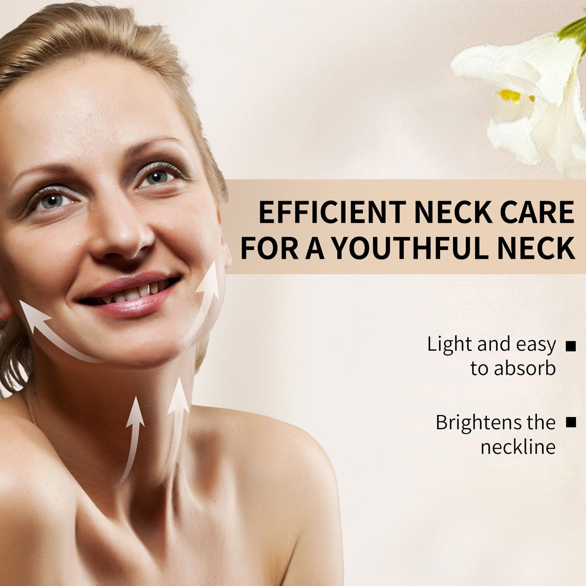 Ycz Neck Cream with hexapeptides ingredient focus