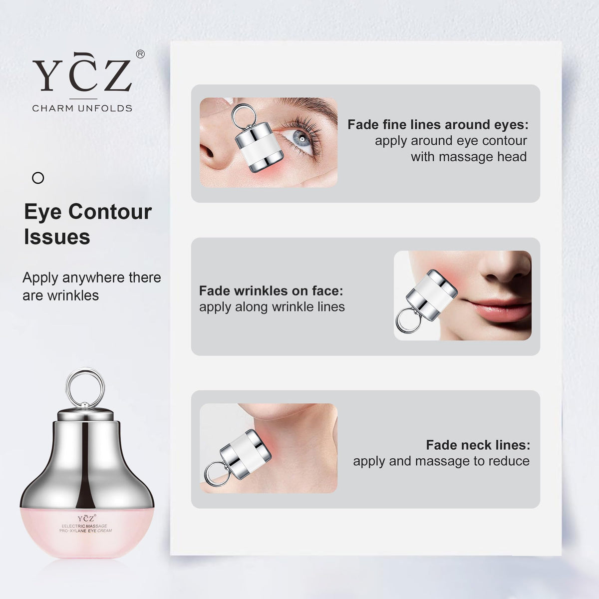 Ycz Red-Glow Eye Cream in lifestyle setting