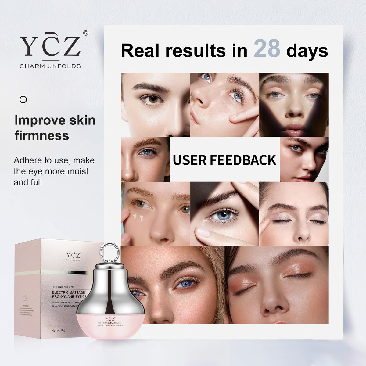 Ycz Red-Glow Eye Cream packaging side view