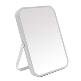 YEAKE 8-Inch Portable Folding Makeup Mirror front view in gray