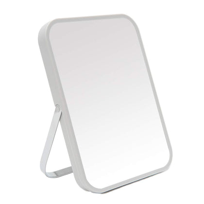 YEAKE 8-Inch Portable Folding Makeup Mirror front view in gray
