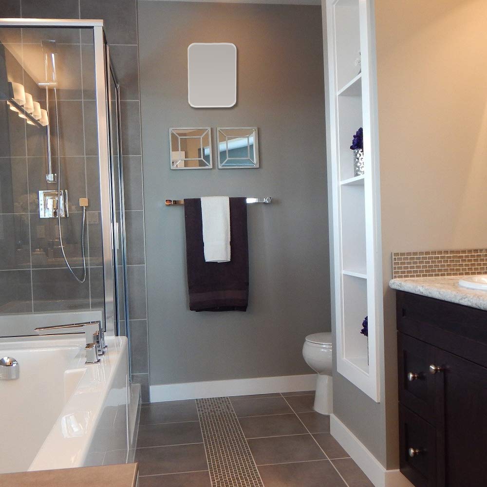 YEAKE mirror in bathroom setting used as a shower shaving mirror