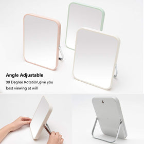 YEAKE Portable Folding Makeup Mirror displayed with other beauty tools