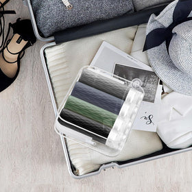YEALIFE travel toiletry bag with bottles packed inside