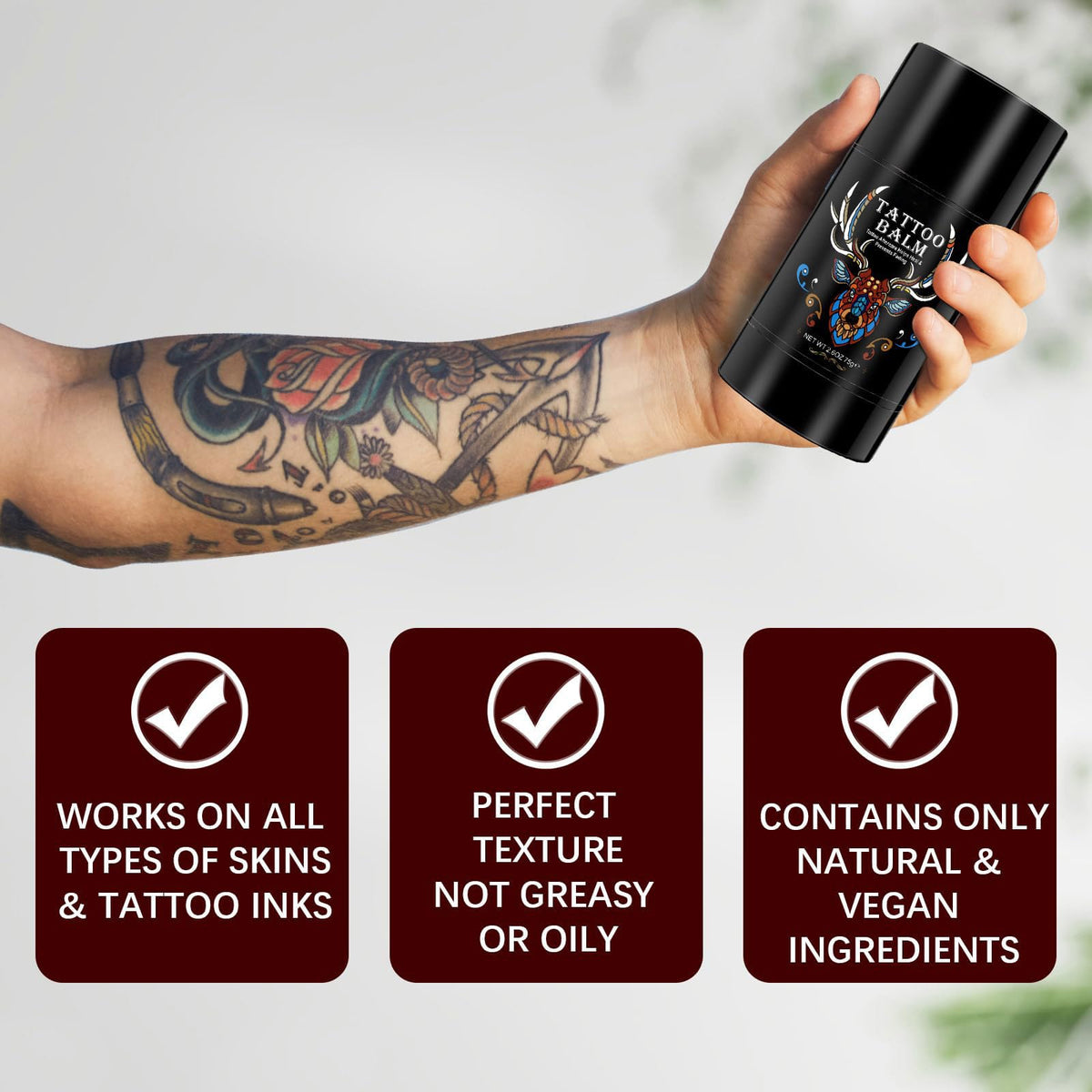 Yecuce Tattoo Aftercare Butter Balm on skin