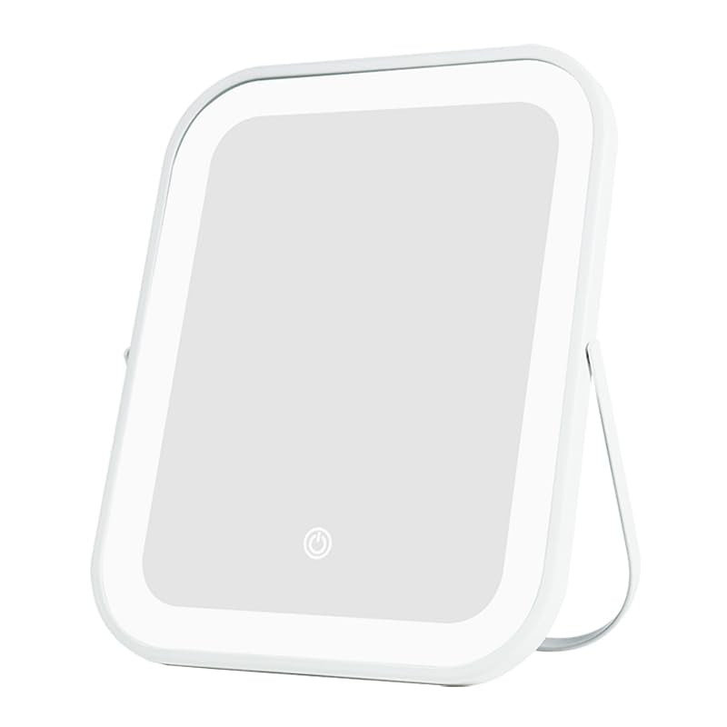YEKKOPT Lighted Makeup Mirror demonstrating dimmable LED lights