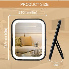 YEKKOPT Lighted Vanity Mirror in storage bag