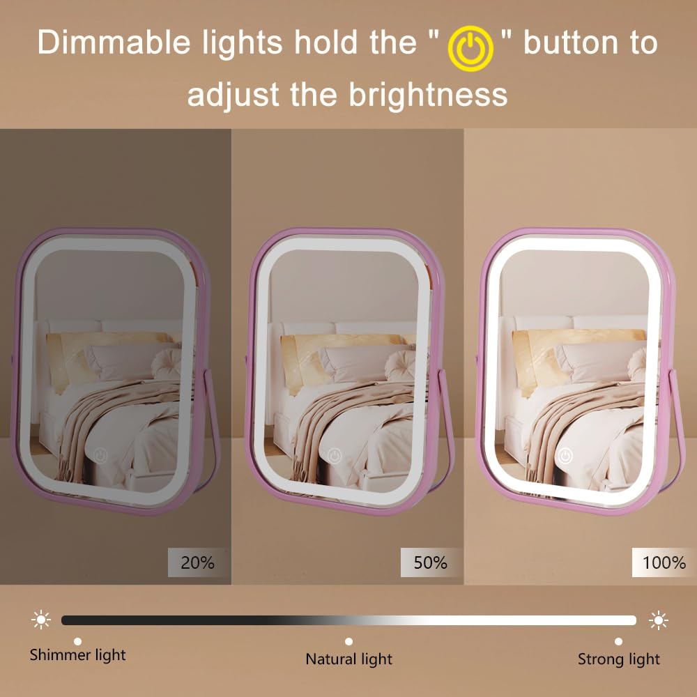 YEKKOPT Lighted Vanity Mirror packaging with product details