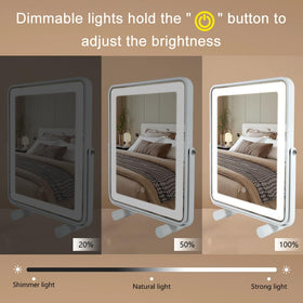 YEKKOPT mirror with natural light setting for makeup application