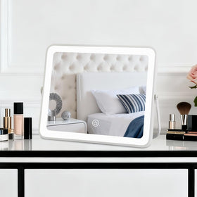 YEKKOPT Portable Desk Vanity Mirror in a stylish bedroom setting
