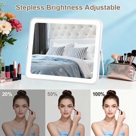 YEKKOPT Portable Desk Vanity Mirror with natural lighting mode