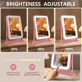 YEKKOPT Portable Mirror showing touch screen brightness control