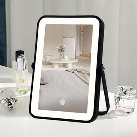YEKKOPT Rechargeable Makeup Mirror front view with lights
