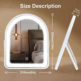 YEKKOPT Rechargeable Vanity Mirror displaying cold light setting