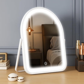 YEKKOPT Rechargeable Vanity Mirror front view with lights