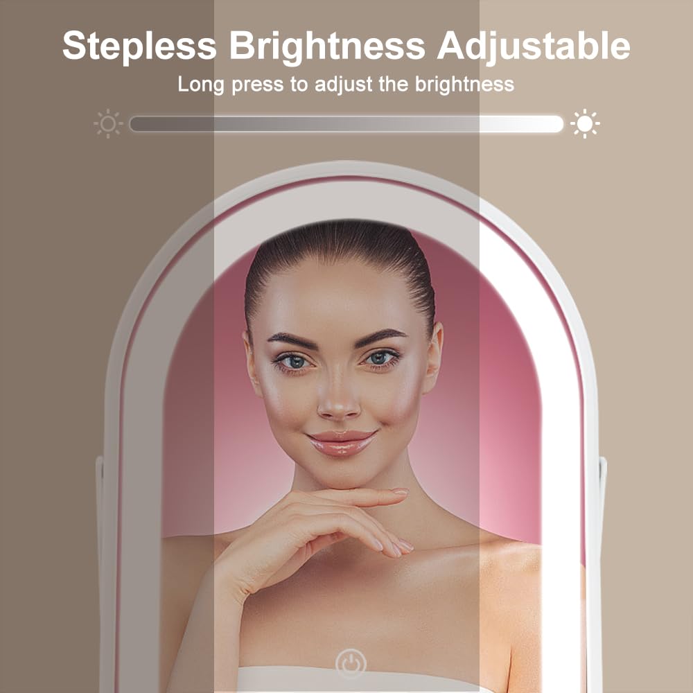 YEKKOPT Rechargeable Vanity Mirror in a bathroom setting